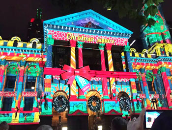 Townhall Christmas Square Light Show ,Melbourne, Canada